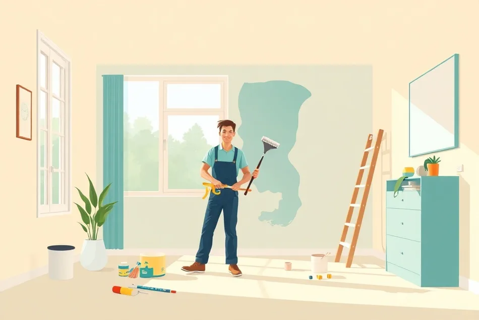 Intérieur rénové après travaux de peinture à Dieppe